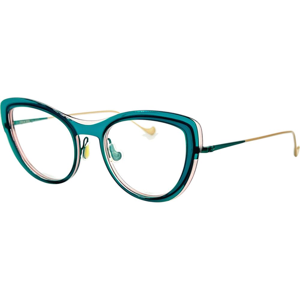 Caroline Abram Dawn Womens Metal Eyeglass Frame 668 Green 52-21 France